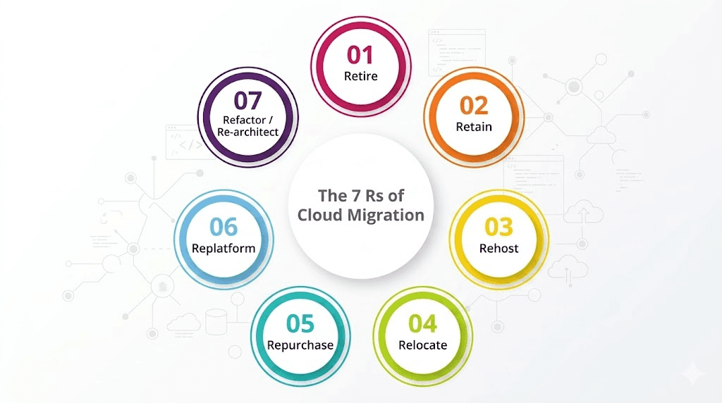 Giải thích chi tiết về 7R - Chiến lược dịch chuyển Cloud và bài toán tăng trưởng bền vững cho doanh nghiệp (High level)