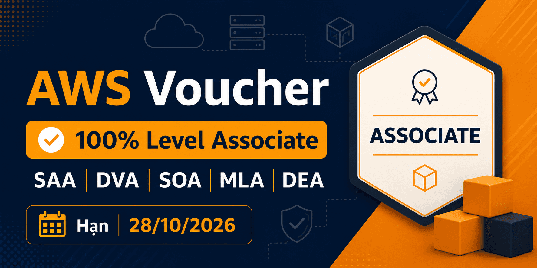 AWS Voucher 100% Level Associate (Update liên tục)